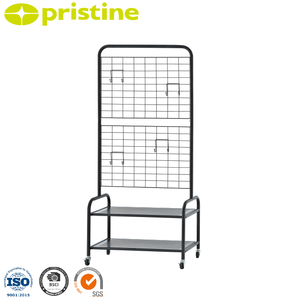 Wholesale Modern Multi-Functional Bathroom Entryway <b>Storage</b> <b>Shelf</b> with Wire Grid Panels Metal Frame for Wardrobe and Jewelry - Product Image 6