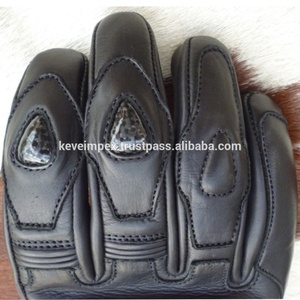 Équipement de moto Matériau cuir Gants de course de moto respirants Noir Imperméable Logo personnalisé Temps extérieur - Product Image 4