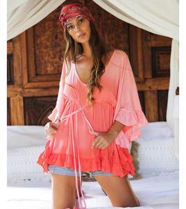 2024 Casual Collection Of Girl's Wear Rayon Tie Dye Top/Tunique - Product Image 1