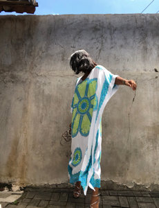 Caftan avec imprimé numérique pour la plage, tenue de nuit coupe ample, nouveau modèle 2020 - Product Image 3