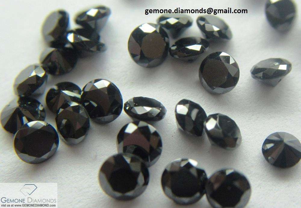 Shop 100% Natural Round Brilliant Cut Loose Black Diamonds