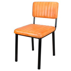 Silla industrial de cuero y hierro de diseño moderno al mejor precio - Product Image 3