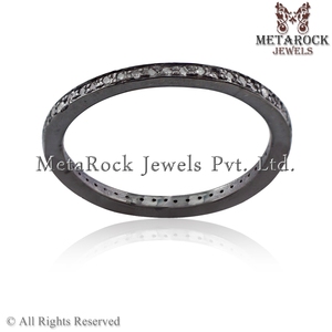 Bague de mariage en argent Sterling 925 pour l'éternité, bijou Design pour femme, pavé de diamant, cadeau - Product Image 3