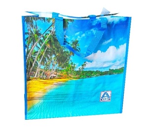 Sac isotherme KIM DUC KD3587 Sacs à provisions réutilisables en PP tissé avec fermeture à glissière Sac isotherme recyclable de taille moyenne Vietnam - Product Image 1