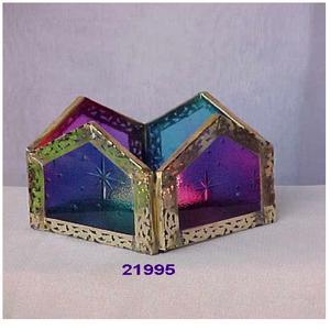 Haut décor de Style rouge prix de gros multi verre Antique laiton photophore support votif - Product Image 1