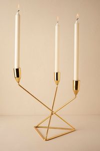 Bougeoir de pilier en laiton décoratif rond antique support moderne fait à la main pour Table de maison impression personnalisée bois et fer matériel - Product Image 3