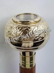 เข็มทิศทองเหลืองจับไม้เท้าไม้ไม้เท้าของขวัญที่สวยงามสำหรับผู้สูงอายุใช้ในชีวิตประจำวันราคาถูกติด CHWKS36050 - Product Image 3