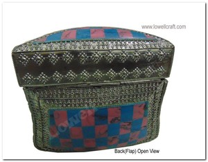 กระเป๋าคลัทช์สีเงินกล่องโลหะเรซิ่นชิปหินผู้หญิงถุงเย็นสุภาพสตรี - Product Image 5