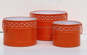 Maceta de jardín de metal Macetas con asas Jardín de lujo aspecto único y color vintage con mide en la India 2025 - Product Image 2