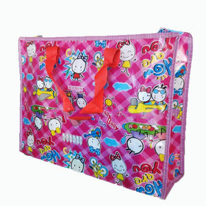 Bolsas de Compra Tejidas de PP con Construcción de Tubería en U, Color Personalizado, Asa de Cinta de PP, Cierre Superior y Precio Económico - Product Image 1