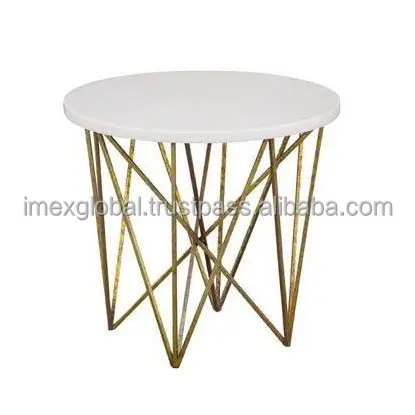 โต๊ะกาแฟทรงกลมหินอ่อนสไตล์โมเดิร์น, โต๊ะหินอ่อนทำจากไม้โลหะทันสมัยตกแต่งพื้นผิวโต๊ะข้างเตียงโซฟาหินอ่อนโครงทอง
