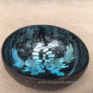 ชุดถ้วยชามใส่อาหารลายมะพร้าวแบบทำมือชุดของขวัญภาชนะอาหารดีไซน์ตามสั่งทำจากวัสดุ PC - Product Image 3