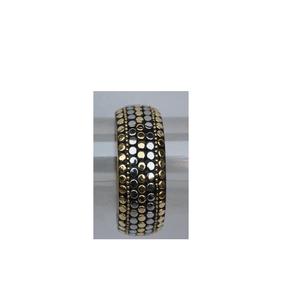 Combinación de latón y acero de alta calidad Pulseras de latón pulido con patrones Joyas de metal Acabado pulido - Product Image 4