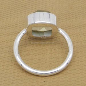 Natural Smoky Quartz 13x13mm <b>Cushion</b> Gemstone 925 Sterling Silver Bezal Set <b>Ring</b> for <b>Weddings</b> and Parties IG11193 - Product Image 3