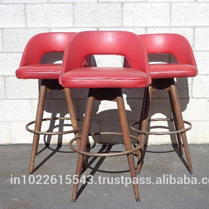 Tabouret de bar industriel en similicuir, tabouret de bar vintage rustique en fer et cuir - Product Image 1