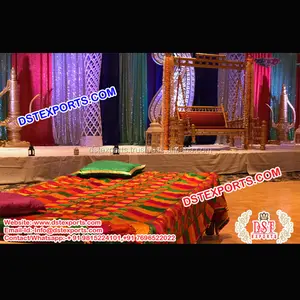 Punjabi Sangeet Stage Phulkari Bagh Bed Sheet/Punjabi Wedding Decoration Accessories Manufacturer and Exporter