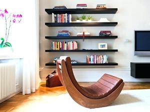 Estante Flotante de MDF Color Cerezo Oscuro con Acabado de Madera de Caucho Ecológico para Dormitorio, Sala de Estar u Oficina - Product Image 2