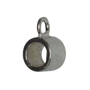 Open Loop Sterling Silver 4mm Round <b>Bails</b> for <b>Pendant</b> Wholesale - Product Image 1