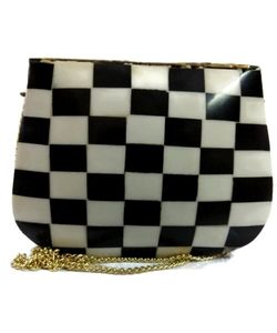 กระเป๋าคลัทช์แฟชั่นสำหรับผู้หญิงกระเป๋าคลัทช์เงินอะคริลิกเรซินรูปทรงเรขาคณิต - Product Image 2