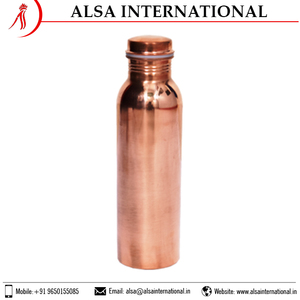 Pure Copper <b>Water</b> <b>Bottle</b> for Health Beneficial Copper <b>Water</b> <b>Buy</b> at Less Market Price Contact for <b>Bulk</b> Order - Product Image 3