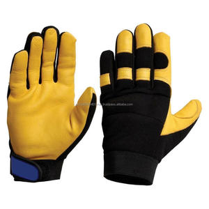 Gants de travail unisexes résistants à la chaleur Gants de sécurité confortables en cuir de vache fendu pour adultes Protection des mains - Product Image 6