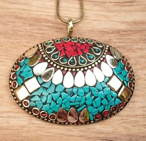 Estilo tibetano étnica nepalí Nepal colgante - Product Image 1