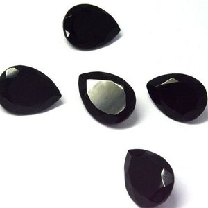 10mm 12mm naturel noir spinelle poire à facettes pierre précieuse en vrac acheter boutique en ligne pierres en vrac du fabricant prix de gros pierres - Product Image 1