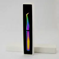 Russian Eyelash Extension Tweezers, Plasma Rainbow Color