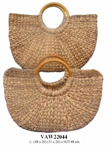 CHEAPEST PRICE NATURAL <b>STRAW</b> <b>BAG</b> HOBO STYLE with FLOWERS and EMBROIDERY BUTTON DETAIL VIET NAM - Product Image 6