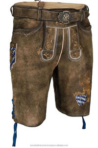 2022 nouveauté unisexe de haute qualité en cuir Lederhosen Shorts Logo personnalisé imprimé meilleure vente grande taille Anti-rides pantalon hommes - Product Image 3