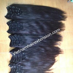 Extensions de cheveux vierges Remy 100% humains à clipser en provenance du Vietnam, longueur 8"-40", 100g - Product Image 5
