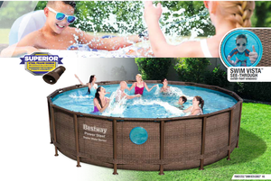 Estway 56725-Piscina de marco redondo para fiesta, piscina sobre el suelo de 4,88 m x 1,22 m - Product Image 5