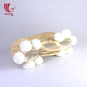 Wholesale Straw <b>Handbag</b> Made From Natural Water Hyacinth Vietnam/Straw <b>Summer</b> Beach Bag/Vintage Straw <b>Handbag</b> - Product Image 6