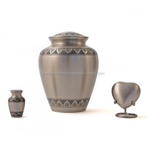 American Style <b>Large</b> Cremation <b>Urn</b> 3-Piece Set Premium Brassworld India Funeral Supplies - Product Image 3