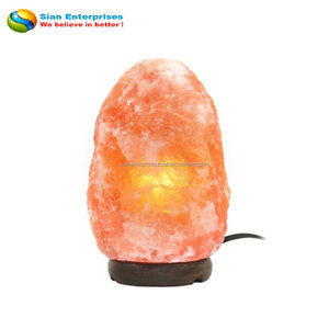 Organic Material Real Touch Geometric Shape Polished Pink Salt Lamp with Electric Cord and <b>Bulb</b>-Love Theme-Sian Enterprises - Product Image 4