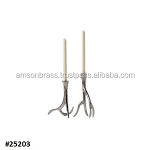 Candelabros de metal, candelabros de candelita dorada, candelabro de metal clásico de aluminio, asta de ciervo, candelabro de bola de aluminio - Product Image 3