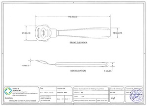 Ensemble d'instruments chirurgicaux avec coupe-ongles manuel et râpe à callosités, certifié CE Classe I, réutilisable, avec manche en plastique - Product Image 4