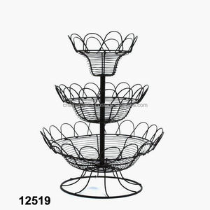 Wrought Iron 3 Tier Fruit Basket, <b>Kitchen</b> <b>Utensil</b> Basket, Countertop Basket, Farmhouse Basket, Multi-Purpose Basket - Product Image 1