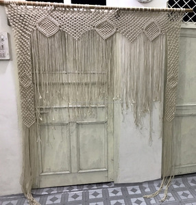 Telón de fondo moderno para bodas, cortina de macramé bohemia personalizada, decoración boho chic para bodas en la playa, fiestas al aire libre, macramé colgante de pared de tamaño personalizado - Product Image 2