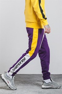 Survêtement Hip Hop élégant et personnalisé pour hommes Jogger du bas brodé avec poignets décoratifs fermeture élastique à la taille - Product Image 6