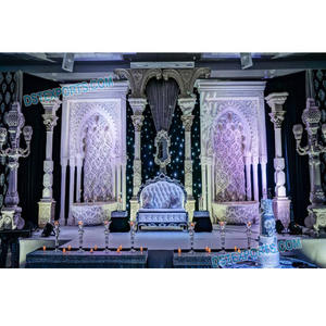 งานแต่งงานแบบชาวเอเชียที่ดีที่สุดของตกแต่งเวทีชาวโมร็อกโกได้รับการออกแบบอย่างโดดเด่นผู้ผลิตเวทีงานแต่งงานในอินเดีย - Product Image 1