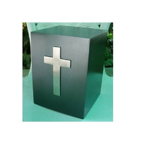 Caja metálica de cremación Urnas funerarias para servicios de entierro Venta caliente Urnas de diseño simplista y elegante para la venta - Product Image 1