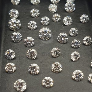 Diamants synthétiques CVD blancs polis, taille ronde brillante, diamants en vrac, couleur DEF, 0,40-0,50 carat, pureté SI1 / certifiés IGI, lot mixte - Product Image 6