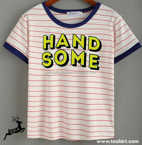 Camiseta de algodón para hombre, prenda de vestir, de estilo informal, con cuello redondo, lisa, con Logo personalizado Oem, algodón orgánico de bambú, 2018 - Product Image 3