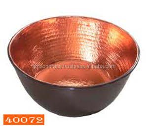 Fabricant et grossiste de bols de spa traditionnels en cuivre martelé, utilisés pour la pédicure, en cuivre pur - Product Image 5