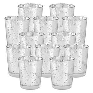 เชิงเทียนทีไลท์แก้วปรอทสีเงิน,เชิงเทียนสำหรับงานแต่งงานและของตกแต่งบ้าน - Product Image 2