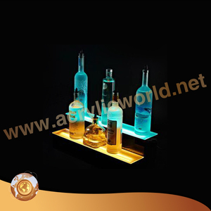 Estante acrílico transparente para vino, expositor led elegante - Product Image 4