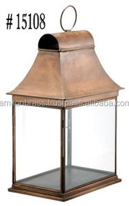 Vela de metal negro y vidrio colgante o Linterna de mesa linternas de metal modernas linterna decorativa hecha a mano - Product Image 4