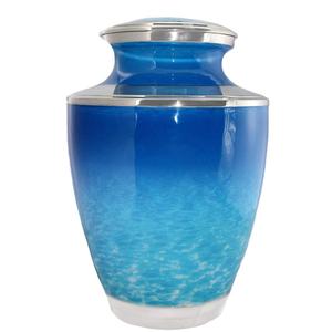 Urna de cremación de Metal de aleación de agua oceánica para cenizas humanas, urnas de cremación para adultos y hombres, suministros funerarios para entierro - Product Image 1