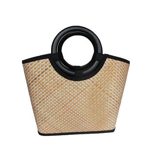 New Model Bamboo Handle <b>Bag</b> with Plastic Handle From Vietnam - Product Image 2
